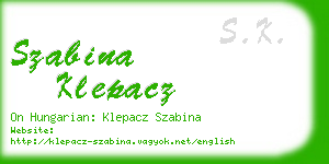 szabina klepacz business card